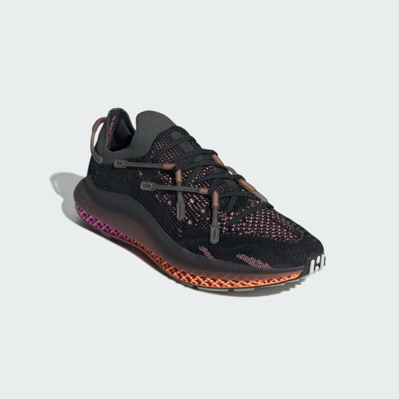 Adidas 4D Fusio Primeknit Mens Running Shoes Black Orange Pink FZ2414 NEW Multi - Picture 5 of 7
